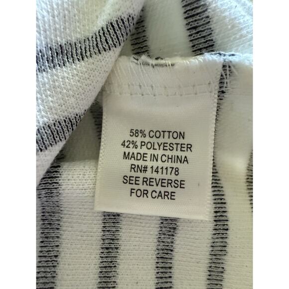 Atelier by Kirious White Striped Sleeveless Crop Top Preppy Medium M - Picture 7 of 7